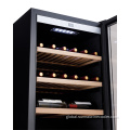 Freestanding Wine Cooler Stainless Steel Glass Cabinet LED Light Wine Cooler Manufactory